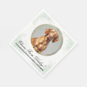 ヴィズラ 結婚式 ナプキン 犬の写真 スタンダードランチョンナプキン (角)