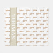 ヴィズラ 赤ちゃん用ブランケット ピンク&ホワイト フリースブランケット (正面(横))