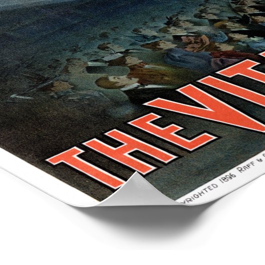 ヴィタスコープのエジソン1896修復ヴィンテージのポスター ポスター (角)