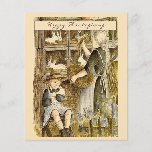 ヴィタージュレトロ感謝祭ガールグリーティングホリデー (正面)