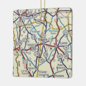 ヴィダリアジョージアヴィンテージの地図 セラミックオーナメント (左)