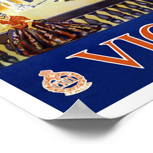 ヴィチェンツァ・イタリア・ヴィンテージ旅行 ポスター (角)