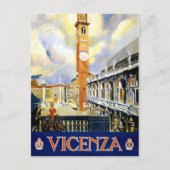 ヴィチェンツァItalyヴィンテージ旅行ポスター復元 ポストカード (正面)