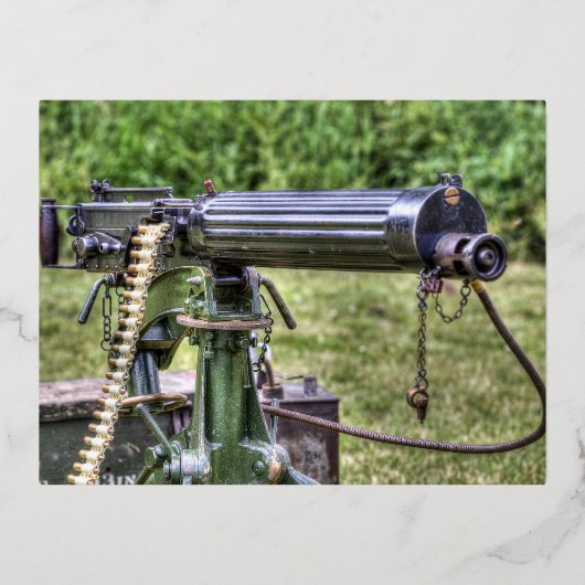 ヴィッカース機関銃 箔シーズンポストカード (正面)