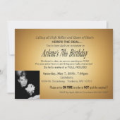 ヴィッキー カジノスタイルパーティー チップに名前を記入してください 招待状 (裏面)