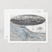 ヴィックスバーグ包囲 - 南北戦争パノラマ地図 3 ポストカード (正面/裏面)