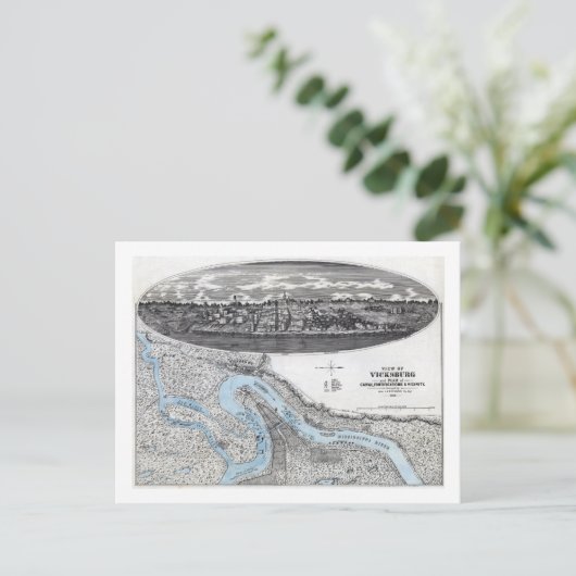 ヴィックスバーグ包囲 - 南北戦争パノラマ地図 3 ポストカード (スタンド正面)
