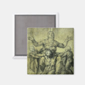 ヴィットリア・コロンナのためのミケランジェロの『ピエタ』 マグネット (正面/裏面)