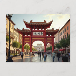 ヴィットリ芸術的オ広場の光景 ポストカード