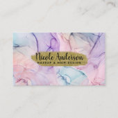 ヴィッピーEtherealパステルウォーターカラーインキーファンタジーグラム 名刺 (正面)