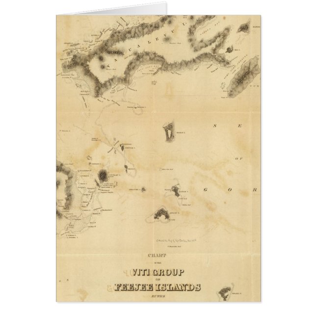ヴィティ・グループ又はフィジー諸島の地図 (正面)