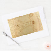 ヴィトルヴィアン・マンバイレオナルド・ダ・ヴィンチ 長方形シール (封筒)