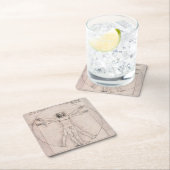 ヴィトルヴィアン・マン・ヴィトルヴィアン・マン、レオナルド・ダ・ヴィンチ スクエアペーパーコースター (インサイチュ)