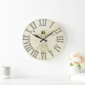 ヴィトルヴィアン・マンbyレオナルド・ダ・ヴィンチ ラージ壁時計 (ホーム)