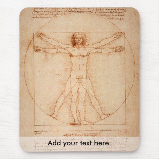 ヴィトルヴィアーノマン マウスパッド (正面)