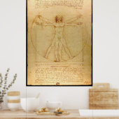 ヴィトルヴルックヴィアトゥールバイレオナルド・ダ・ヴィンチ ポスター (キッチン)