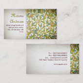 ヴィナタージュの葉レトロスタイル名刺 名刺 (正面/裏面)