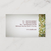 ヴィナタージュの葉レトロスタイル名刺 名刺 (裏面)