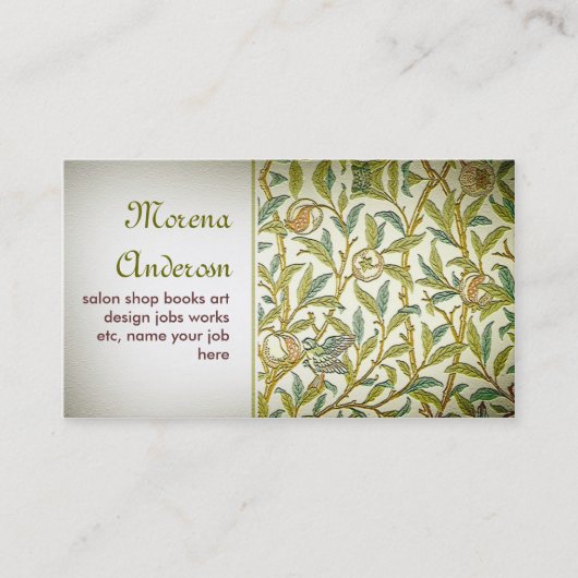 ヴィナタージュの葉レトロスタイル名刺 名刺 (正面)