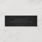 ヴィナックールジスカルタイポグラフィブラック スキニー名刺 (裏面)