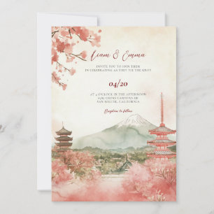ヴィナッツェ日本のウォーター結婚ランドスケープ 招待状