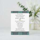 ヴィナッツゲアクアオングレー結婚式招待状 インビテーションポストカード (スタンド正面)