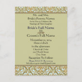ヴィナッツジティファニーオングレー結婚式招待状 インビテーションポストカード (正面)