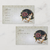 ヴィナッツジュガールダマスクバラブティックファッションビジネス 名刺 (正面/裏面)