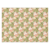 ヴィナツゲエレガントグリーンカボチャの花のストライプ花 テーブルクロス (正面(横))