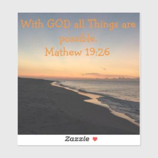 ヴィナルステッカー神と共に、すべてのものはポストバイブルである。 シール