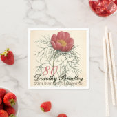 ヴィナージュ植物牡丹80thバースデーパーティーPPN スタンダードカクテルナプキン (インサイチュ)