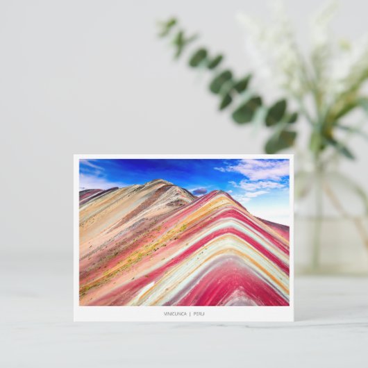 ヴィニクンカレインボーマウンテンペルーホリデーポストカード シーズンポストカード (スタンド正面)