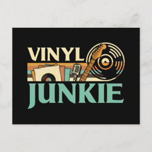ヴィニール・ジャンキー LPレコード DJ ターンテーブル ミュージック コレクション ポストカード