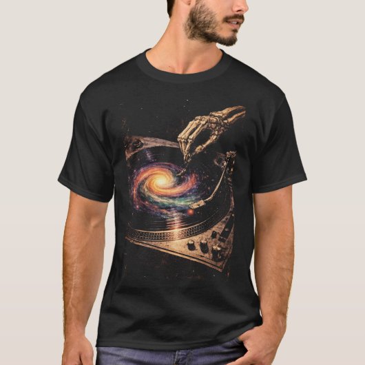 ヴィニール・リーパー、レトロ・グランジ音楽アート、抽象的 Tシャツ (正面)
