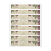 ヴィネエレガントヤ素朴ードワイナリー秋の結婚式 ラップアラウンド宛名ラベル (シート)