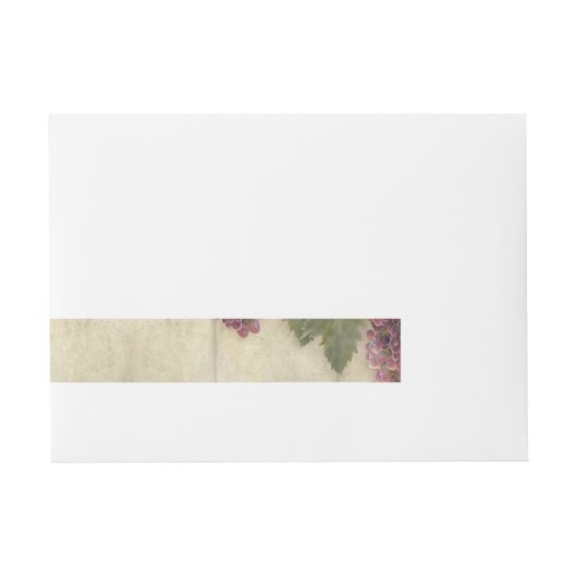 ヴィネエレガントヤ素朴ードワイナリー秋の結婚式 ラップアラウンド宛名ラベル (正面)