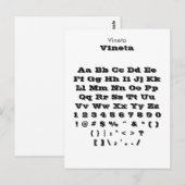 ヴィネタ – Zazzleフォントサンプラーシート ポストカード (正面/裏面)