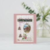 ヴィネットinエッグヴィンテージ誕生日 ポストカード (スタンド正面)