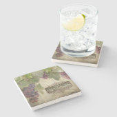 ヴィネパーソナライズされたヤ素朴ードワイナリー秋ワインサイン ストーンコースター (横)