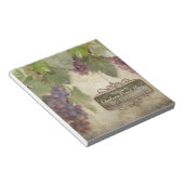 ヴィネパーソナライズされたヤ素朴ードワイナリー秋ワインサイン ノートパッド (アングル)