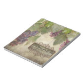 ヴィネパーソナライズされたヤ素朴ードワイナリー秋ワインサイン ノートパッド (回転)