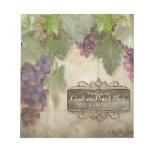 ヴィネパーソナライズされたヤ素朴ードワイナリー秋ワインサイン ノートパッド (正面)