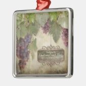 ヴィネパーソナライズされたヤ素朴ードワイナリー秋ワインサイン メタルオーナメント (左)