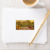 ヴィネヤイタリアンード秋の結婚式住所 シール (インサイチュ)