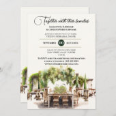 ヴィネヤードアルフレスコの豪華なディナーワイン 招待状 (正面/裏面)