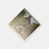 ヴィネヤードアンド素朴レッドバーンブライダルシャワー スタンダードカクテルナプキン (角)