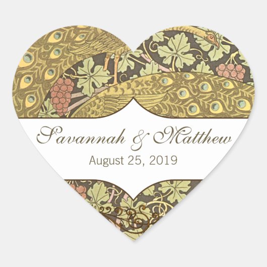 ヴィネヤードアールヌーボーピーコックス ハートシール (正面)