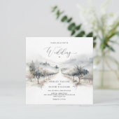 ヴィネヤードウォーターのカラー結婚式招待状 招待状 (スタンド正面)