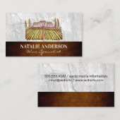 ヴィネヤードエステート |ロック石板とテクスチャ 名刺 (正面/裏面)