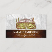 ヴィネヤードエステート |ロック石板とテクスチャ 名刺 (正面)